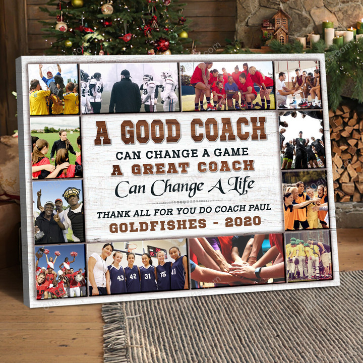 Merry Christmas & Happy New Year Custom Inspirational & Motivational Art Unique Gift For Coach - Personalized Canvas Print Home Decor
