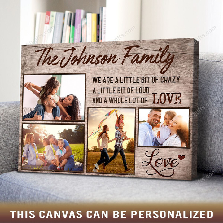 Merry Christmas & Happy New Year Custom Inspirational & Motivational Art Unique Gift For Family Photo Collage - Personalized Canvas Print Home Decor