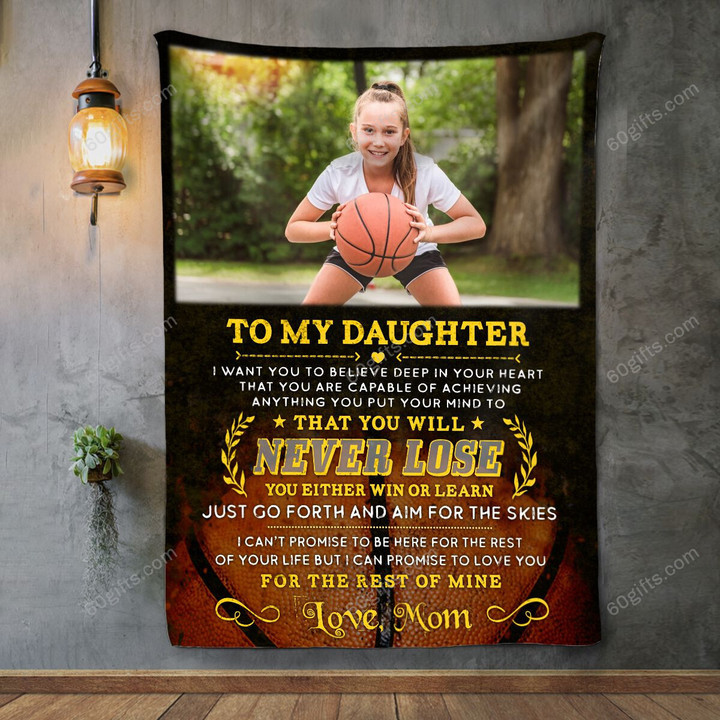 Merry Christmas & Happy New Year Custom Basketball For Daughter Gift To My Daughter Personalized Fleece Blanket