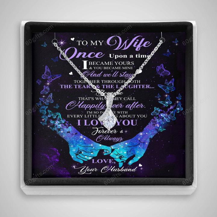 Valentine's Day Gifts 2023, Anniversary Gifts, Birthday Gifts Alluring Beauty Necklace With Meaning Message Card, Gift Ideas To My Wife Once Upon