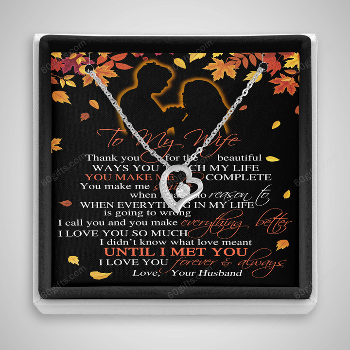 Valentine's Day Gifts 2023, Anniversary Gifts, Birthday Gifts Heart Necklace With Meaning Message Card, Gift Ideas To My Wife Thank You