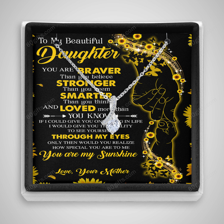Happy Birthday Gifts 2023 Alluring Beauty Necklace With Meaning Message Card, Best Gift Ideas To My Beautiful Daughter How Special You Are To Me