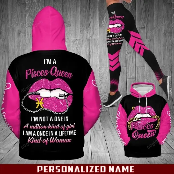 Personalized Name & Birthday Month 3d Combo Hoodie And Joggers Customized All Over Print