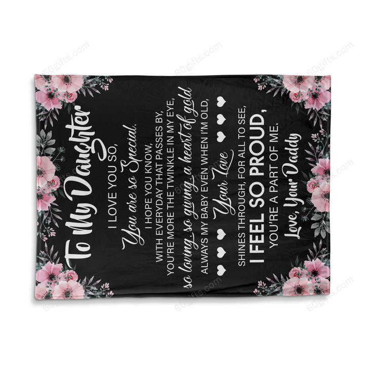 Happy Birthday Gifts 2023 Mom To My Daughter You Are So Special Fleece Blanket