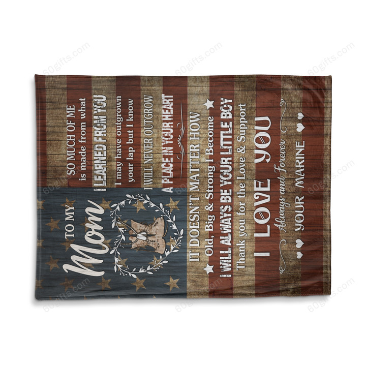 Happy Mother's Day Gift Ideas 2023 To My Mom I Love You Marine Fleece Blanket
