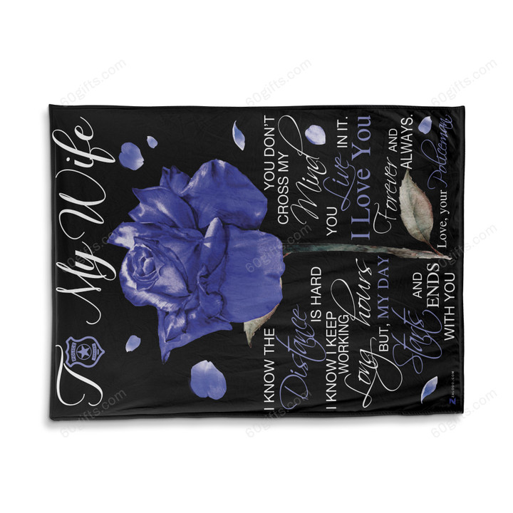 Happy Anniversary Wedding Gift Ideas 2023 Husband To My Wife I Know The Distance Police Fleece Blanket