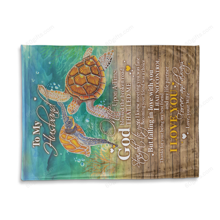 Happy Anniversary Wedding Gift Ideas 2023 Wife To My Husband Once Upon A Time Turtle Fleece Blanket