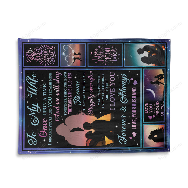 Happy Anniversary Wedding Gift Ideas 2023 Husband To My Wife I Love You Forever And Always Fleece Blanket