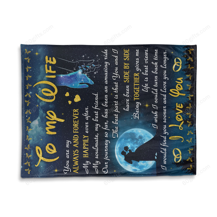 Happy Anniversary Wedding Gift Ideas 2023 Husband To My Wife You Are My Always And Forever Fleece Blanket