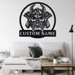 Custom Viking Skull Metal Wall Art