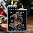 To My Viking, Til Death Do Us Part Heart Candle Holder