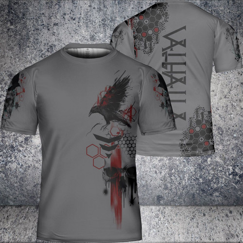 Viking T Shirt Raven Valhalla | Viking t shirts