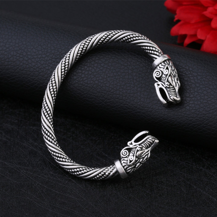 Viking Wolf Head Bracelet | Viking Accessories