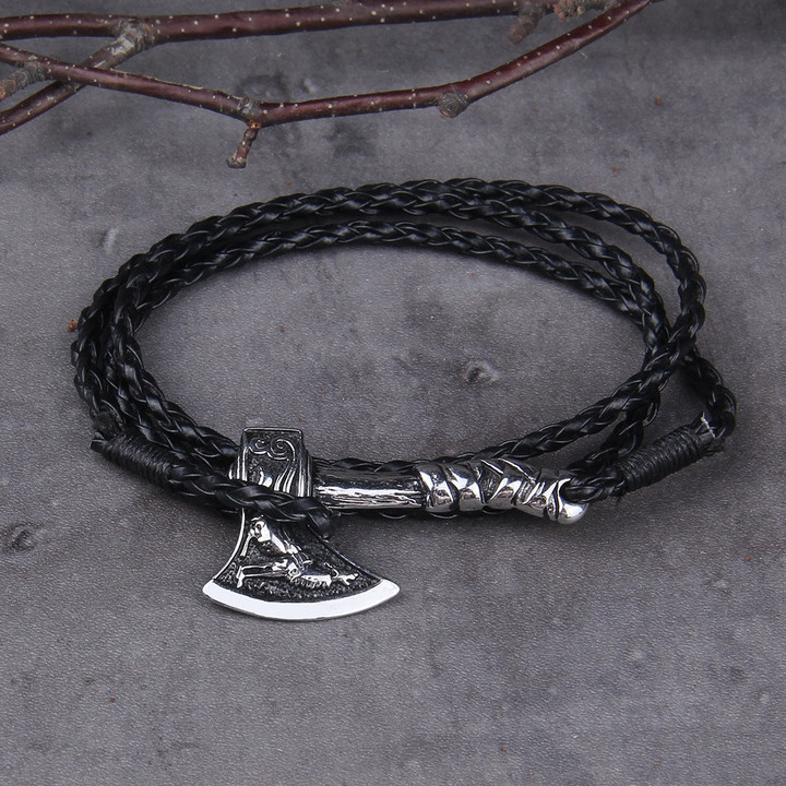 Viking Bracelets Valknut Axe