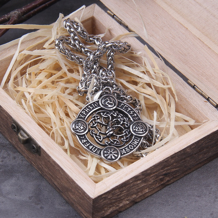 Viking Necklace Tree of Life Silver