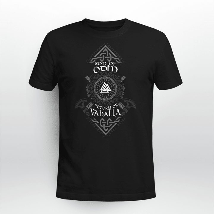 Viking T Shirt Sons Of Odin Victory Or Valhalla