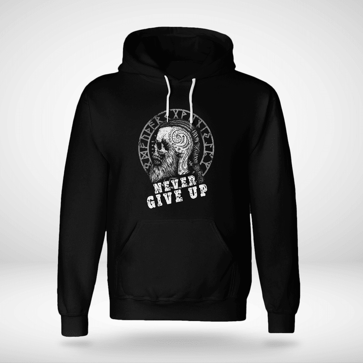 Viking Hoodie Never Give Up