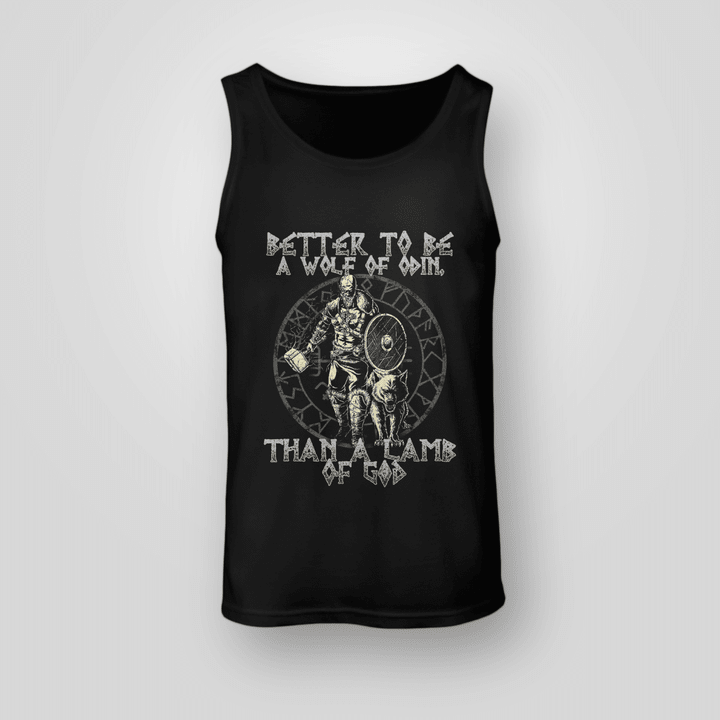 Viking Tank-Top better to be a wolf of odin than a lamb of god