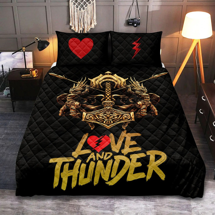 Viking Bedding Set Valkyrie Love And Thunder | Viking Bed Set