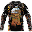Couple Deer Hunting 3D Hoodies Tshirt - Gift For Man Boy Father Son Friend