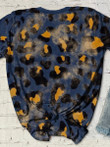 Leopard Pumpkin 3D Hoodies T-Shirt Long Sleeve Halloween Thanksgiving Gifts For Men Women Friends