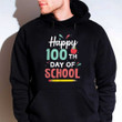 Pencil Apple Happy 100th Day of School T-shirt Gift For Student Teacher