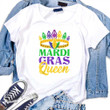 Carnival Celebration Queen Mardi Gras 2D T-Shirt For Women Girls