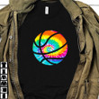 Basketball Rainbow Trippy Hippie Tee T-Shirt Birthday Gift For Men Women