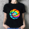 Basketball Rainbow Trippy Hippie Tee T-Shirt Birthday Gift For Men Women