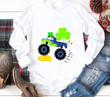 Monster Truck Lover Boy Shamrock T-Shirt Gift For Kids in Saint Patricks Day