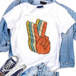Three Hippie Gnomes Retro Tie Dye T-Shirt Gift For Kids Adults