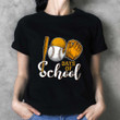 Baseball 100 Days of School T-Shirt Happy 100th Day Gift