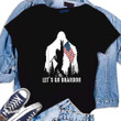 Let's Go Brandon Bigfoot With American Flag T-Shirt Gift For Men Women
