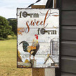 Rooster Farm Sweet Farm Metal Sign Outdoor Garden, Address Sign, Sign Rustic Décor House - MFS193