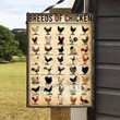 Breeds of Chicken Metal Sign Outdoor Garden, Address Sign, Sign Rustic Décor House - MBC190