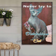 Never Try To Outstubborn A Cat Metal Sign Outdoor Garden, Address Sign, Sign Rustic Décor House - MOC157