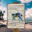 Blue Turtle Metal Sign Outdoor Garden, Address Sign, Sign Rustic Décor House - MBT149