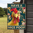 Chicken Have A Nice Poop Metal Sign Outdoor Garden, Address Sign, Sign Rustic Décor House - MChicken208