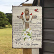 Cardinalis and Cross Metal Sign Outdoor Garden, Address Sign, Sign Rustic Décor House - MCross213