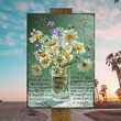 Daisy Flower Vase Metal Sign Outdoor Garden, Address Sign, Sign Rustic Décor House - MDaisy260