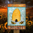 Hive Bee Happy Metal Sign Outdoor Garden, Address Sign, Sign Rustic Décor House - MBee272
