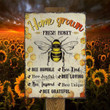 Fresh Honey Bee Loving Metal Sign Outdoor Garden, Address Sign, Sign Rustic Décor House - MBee273