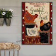Begin Each Day With A Grateful Heart Metal Signs Décor Home for Farm - MChicken088