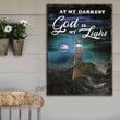 God is My Light Metal Sign Outdoor Garden, Address Sign, Sign Rustic Décor House - MGod296