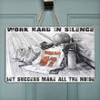 Basketball Work Hard In Silence Metal Sign Outdoor Garden, Address Sign, Sign Rustic Décor House - MBasketball416