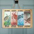 Colorful Ocean with Turtles Metal Sign Outdoor Garden, Address Sign, Sign Rustic Décor House - MTurtle435