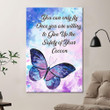 Butterfly Life Circle Poster - You Can Only Fly Canvas Home Décor Birthday Gifts For Girl Friend