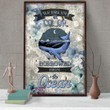 Whale On Night Poster - Borrowed From The Ocean Canvas Home Décor Gifts For Kids Children Friend