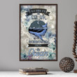 Whale On Night Poster - Borrowed From The Ocean Canvas Home Décor Gifts For Kids Children Friend