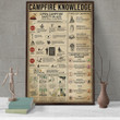 Campfire Knowledge Poster Canvas Home Décor Gifts For Men Women